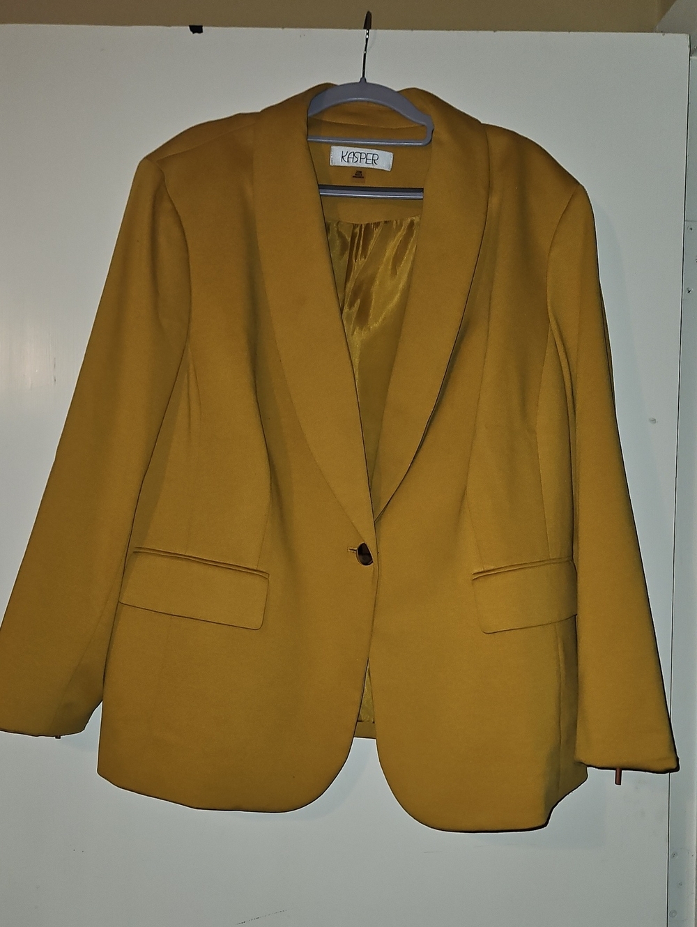 Kasper, Mustard Yellow Plus Size Blazer, 20W